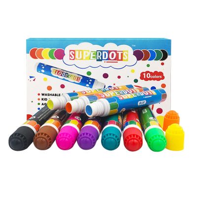 儿童水彩笔绘画套装点点涂鸦笔幼儿园画具可水洗画笔手绘画画工具10色