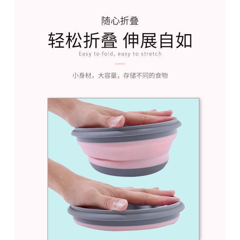 便携折叠碗小碗耐热户外用压缩旅行野餐用具宝宝防摔饭盒 小碗1个装