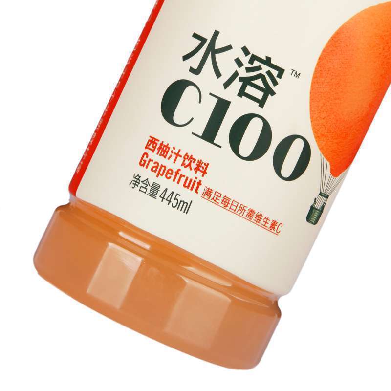 水溶C100西柚汁饮料445ml瓶装