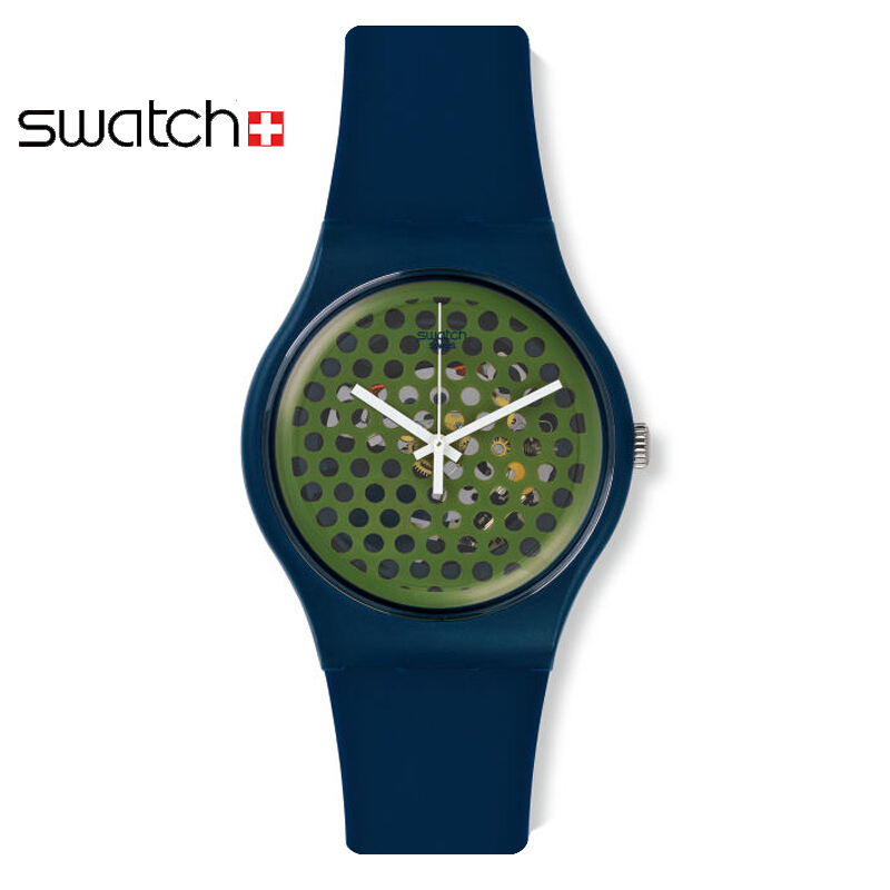 斯沃琪(Swatch)手表 炫彩透视系列树脂皮带 石英男女通用手表 SUON113