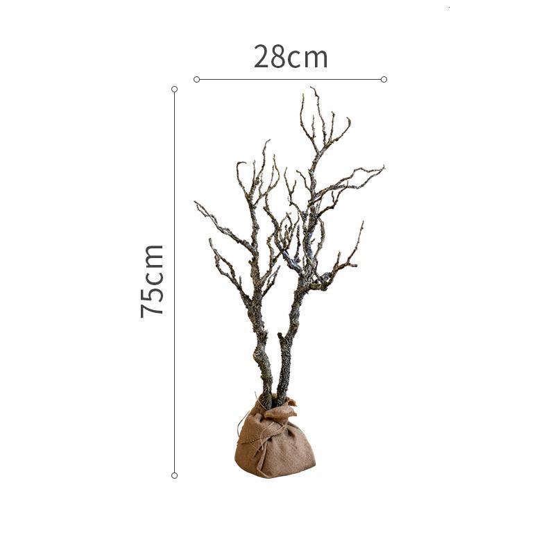 家柏饰(CORATED)禅意枯树仿真植物大型艺术装饰摆件花艺造景橱窗陈列道具 禅意枯树灰枝(小) 干树枝高清大图