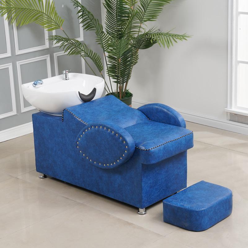 洗头床理发厂家直销冲水床陶瓷盆美发店发廊洗头床带电热水器定制视频