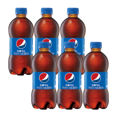 百事可乐Pepsi 汽水 碳酸饮料 300ml*6瓶 (新老包装随机发货)