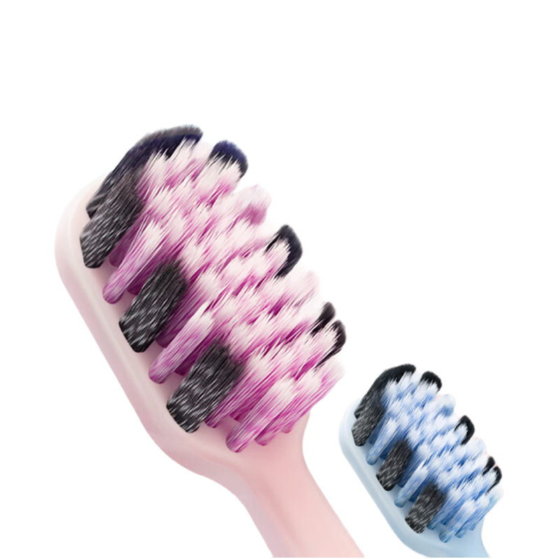 舒客宽头高密旋洁牙刷(粉蓝色)双支装(新老包装随机发) 单位:组