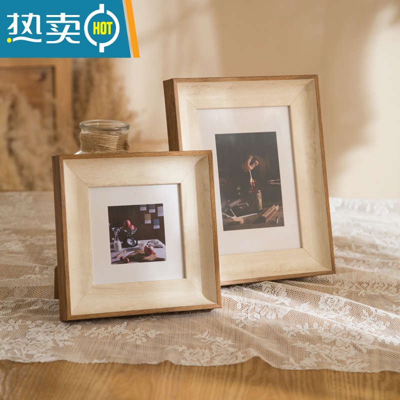 敬平简约画框外框5寸6寸7寸8寸10寸12寸挂墙洗照片加相框摆台竖横 胡木色 A4[挂摆两用]内径21*29.7高清大图