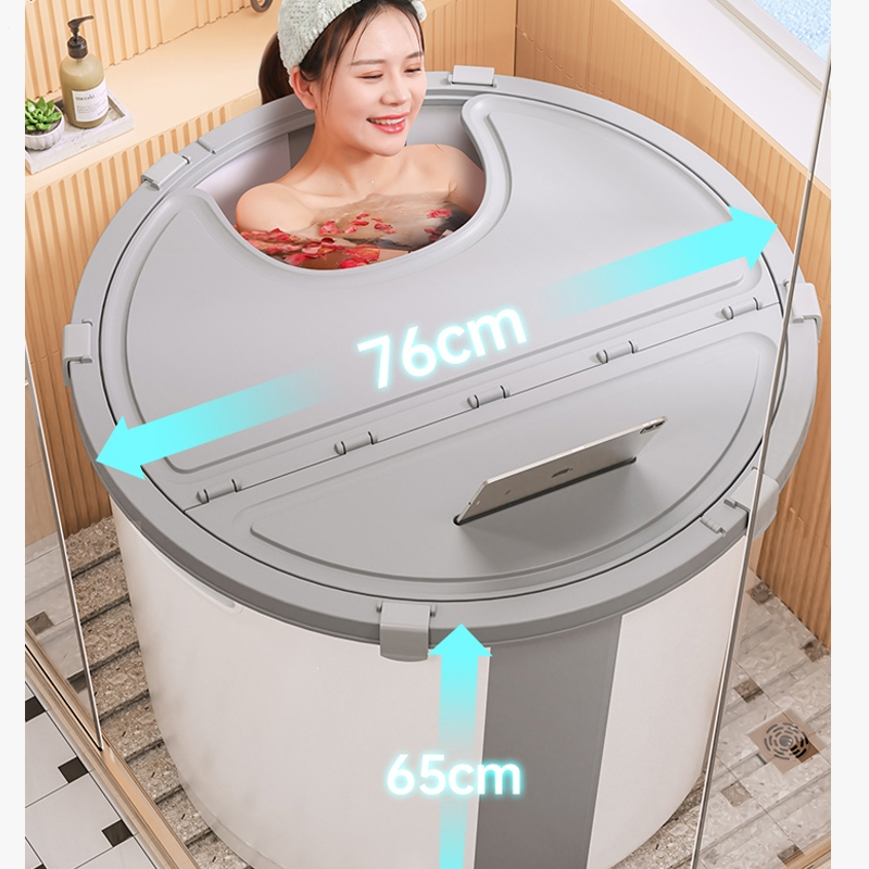 阿斯卡利泡澡桶大人折叠浴桶洗澡桶儿童浴缸浴盆家用全身沐浴桶澡盆
