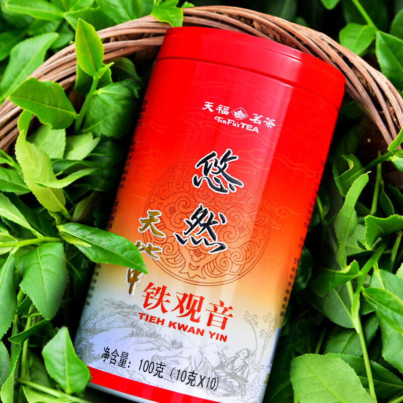 天福茗茶 铁观音茶叶 特级悠然 2019年春茶清香型乌龙茶