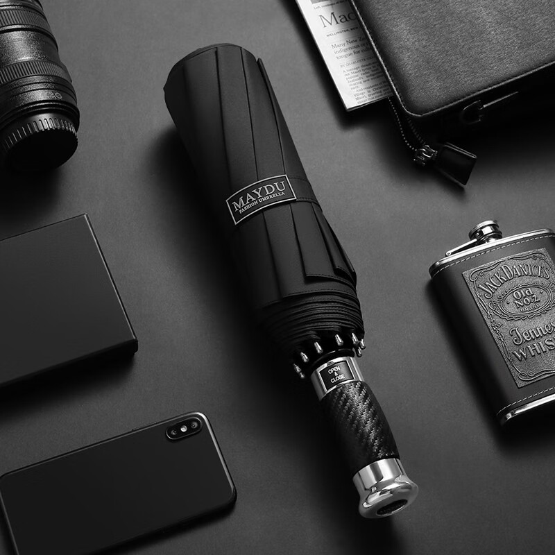 美度(MAYDU)晴雨伞全自动折叠伞加大号防风雨伞女三折双人自动伞M3385