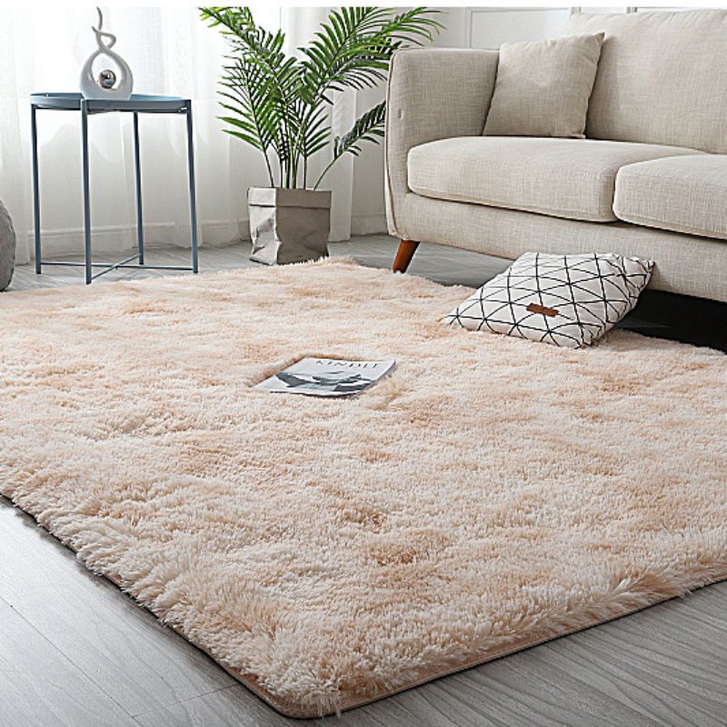 北欧地毯卧室长毛绒ins地毯客厅网红同款地垫房间床边毯满铺可爱纯色