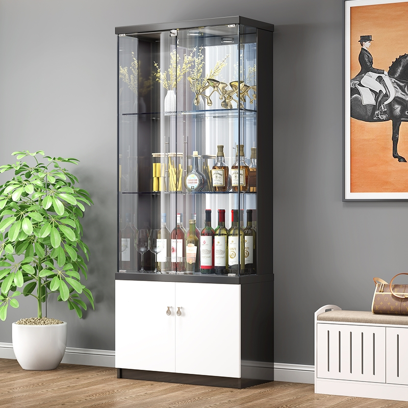 酒柜靠墙客厅酒柜现代简约客厅玻璃酒柜落地柜餐边柜家用餐边柜柜