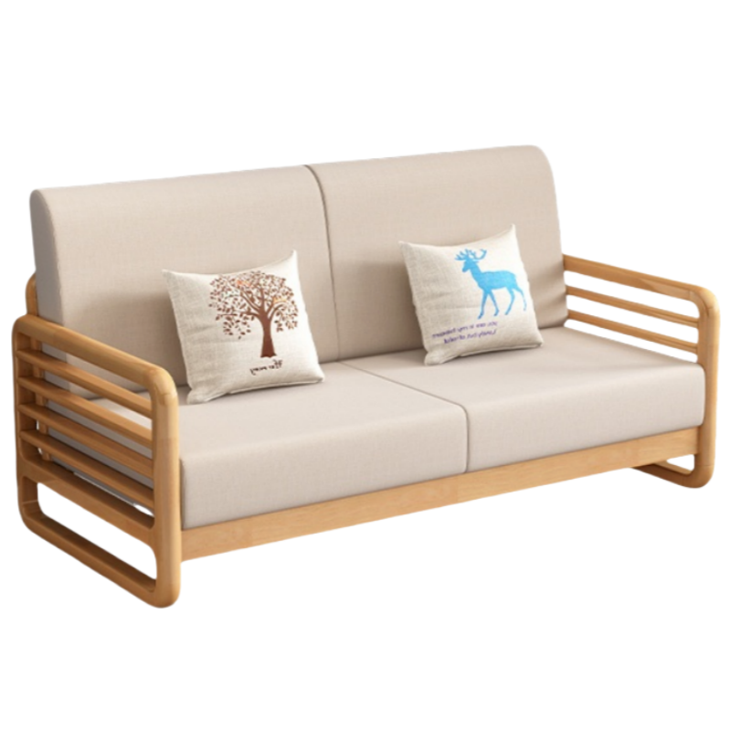 铭思达实木沙发双人张高清大图