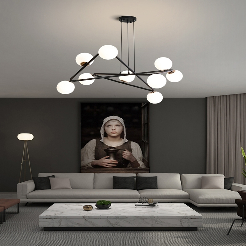 纳丽雅naliya北欧客厅吊灯现代简约创意餐厅极简艺术新款轻奢几何魔豆