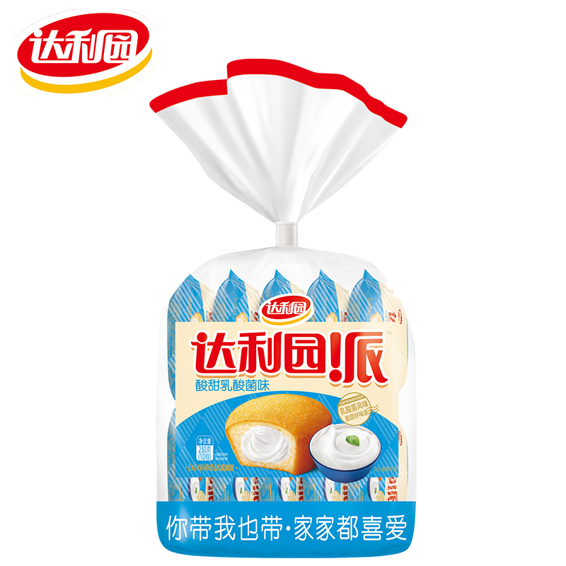 达利园注心派230g*3袋咸蛋黄乳酸菌味随机早餐面包零食点心高清大图
