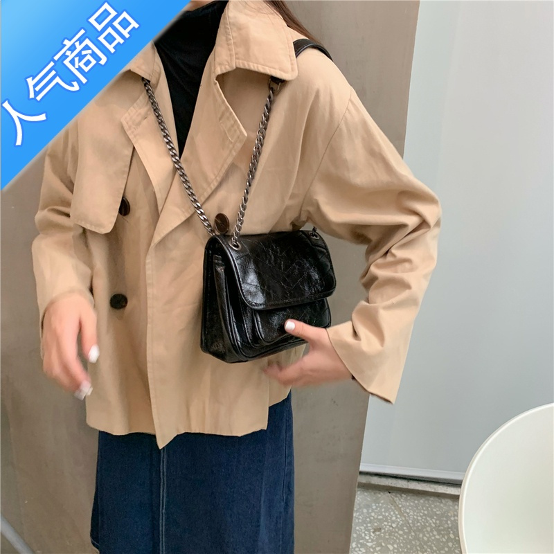 封后包包女包新款2022韩版大容量链条包感单肩斜跨包复古手提包潮女斜挎包