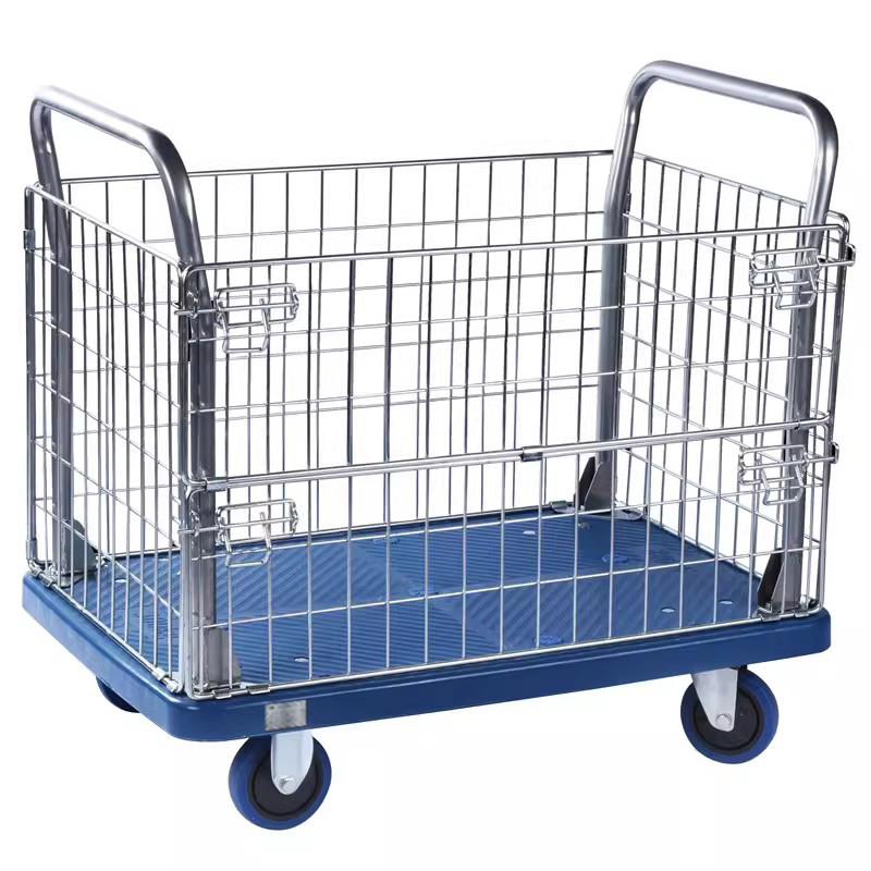 丰奋 围栏车 平板手推车 900*600*1000mm承重300kg 台高清大图