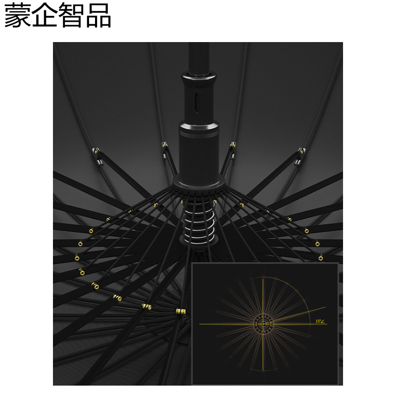 蒙企智品24骨直杆伞LM152/把
