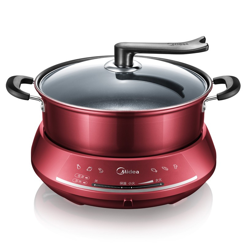 美的(Midea) 电火锅家用电煮锅电热锅煮饭炒菜多功能锅大容量 DHY28 4.5L分体式