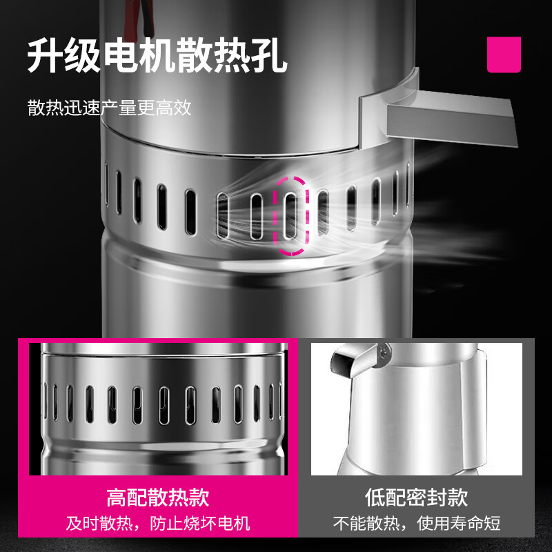 乐创商用豆浆机早餐店用磨浆机商用豆浆机商用豆腐机家用食堂豆浆机浆渣分离现磨不锈钢打浆机 130型-加配款