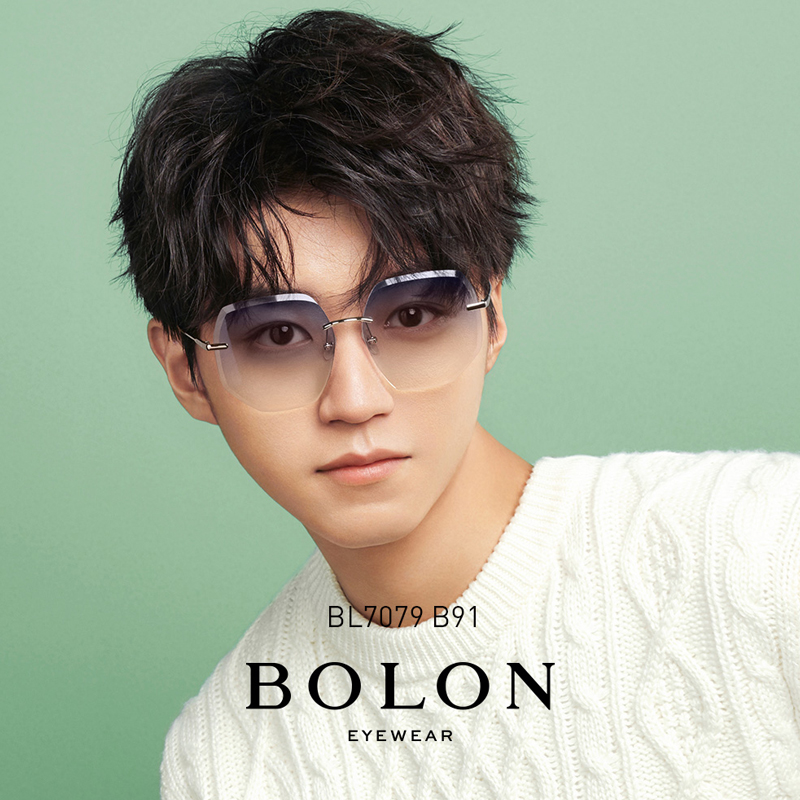 BOLON暴龙新款无框太阳镜男女墨镜王俊凯同款时尚眼镜BL7079高清大图