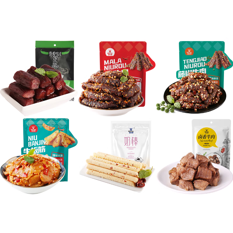 科尔沁休闲零食 肉干肉脯 礼盒449g高清大图