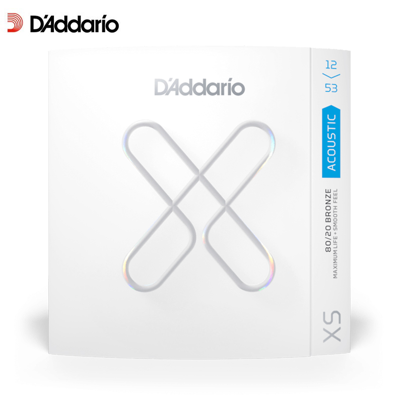 达达里奥(D’Addario) XSAPB1253美国进口民谣吉他琴弦 1253防锈镀膜钢弦芯 适中12-53磷铜
