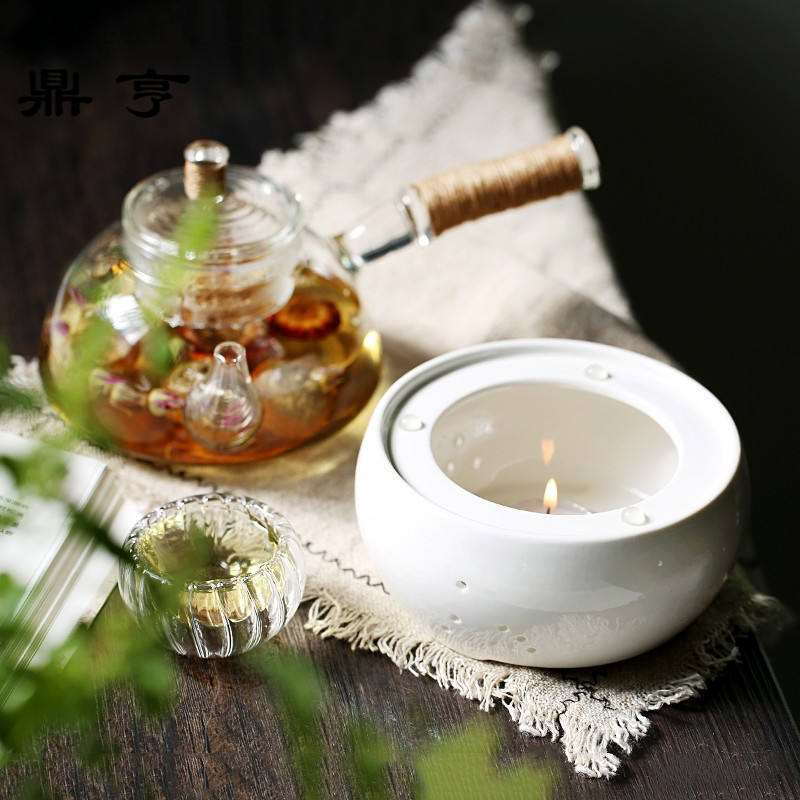 鼎亨那些时光 陶瓷蜡烛加热底座 花茶壶加热炉水果茶壶套装花茶具