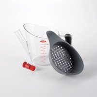 美国 奥秀OXO厨房工具油脂分离杯汤汁油脂分离器汤油分离杯油汤过滤杯透明2 CUP(500ml)
