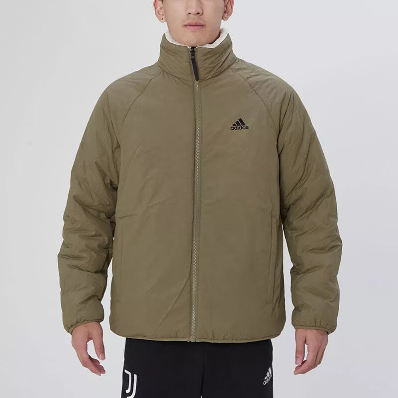 阿迪达斯(adidas)羊羔绒外套新款运动服保暖两面穿夹克h20789