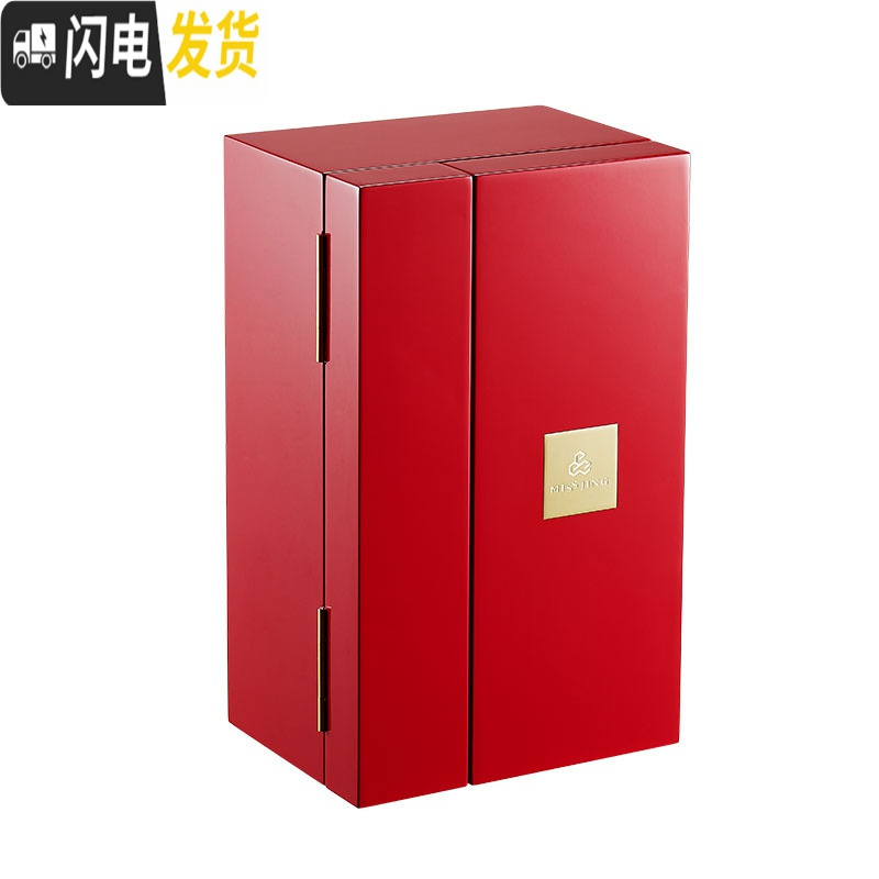 三维工匠钢琴漆大容量首饰盒公主欧式韩国高档结婚送礼饰品首饰收纳盒 流光系列双开门---开门红