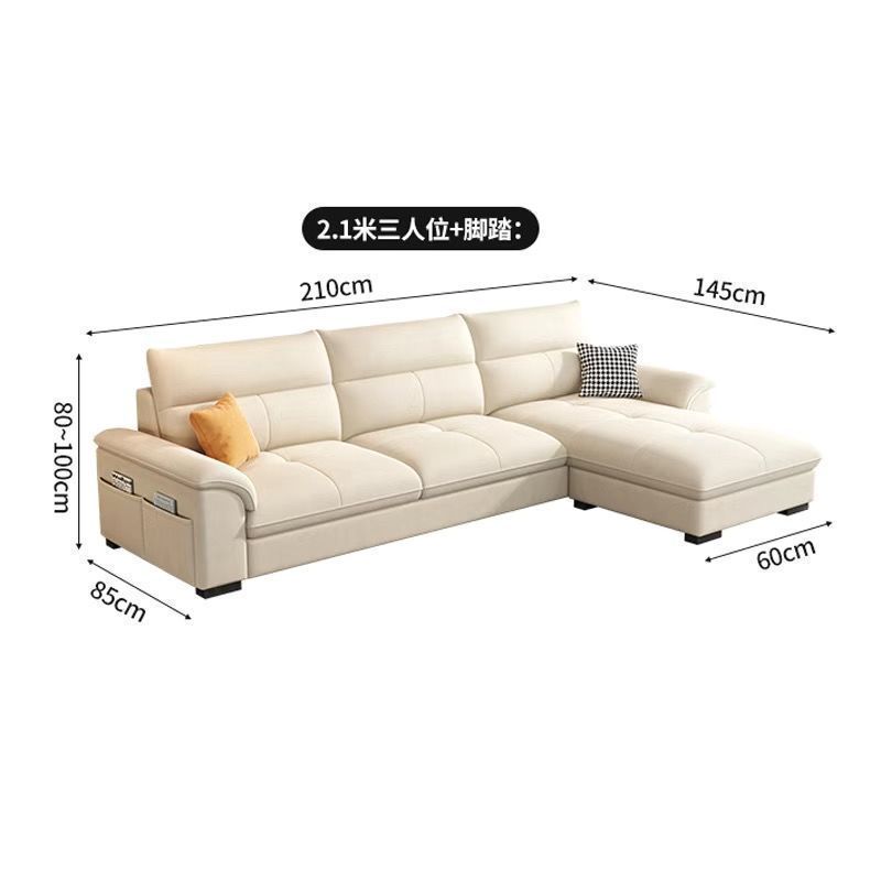 奶油风布艺沙发猫抓绒布网红北欧客厅中小户型现代简约沙发
