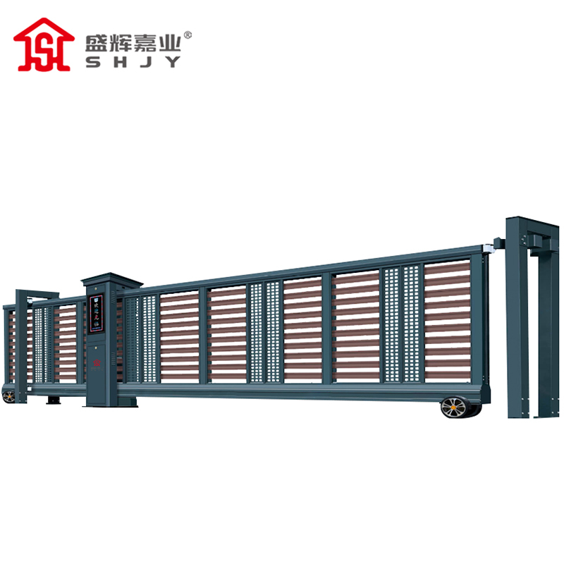 盛辉嘉业 铝合金电动悬浮门无轨悬航门直线平移自动大门定制高清大图