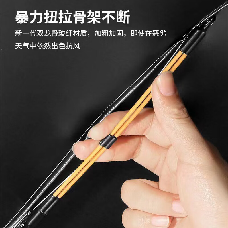 米奇喵雨伞三折晴雨两用防晒全自动遮阳伞加厚黑胶太阳伞 UPF50+ 全自动十骨双骨(20根龙骨)樱花粉高清大图