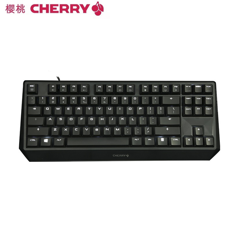 樱桃（CHERRY）旗舰店 MX-BOARD 1.0 TKL无冲背光游戏机械键盘87键绝地求生 吃鸡键盘黑色黑轴