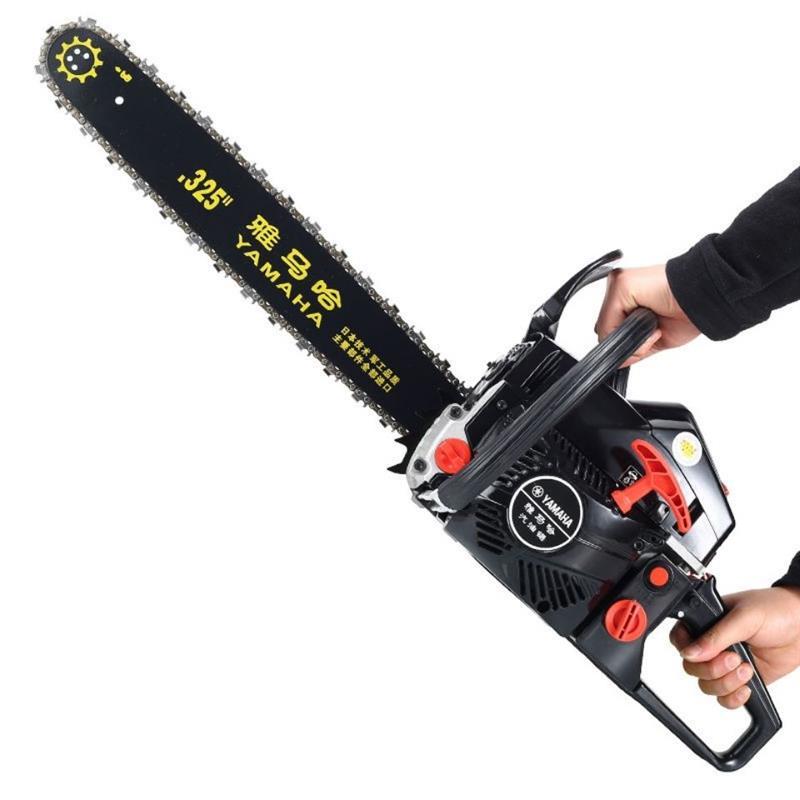 9980油锯伐木锯大功率小型家用汽油锯园林树机链锯|工业款配链条两根