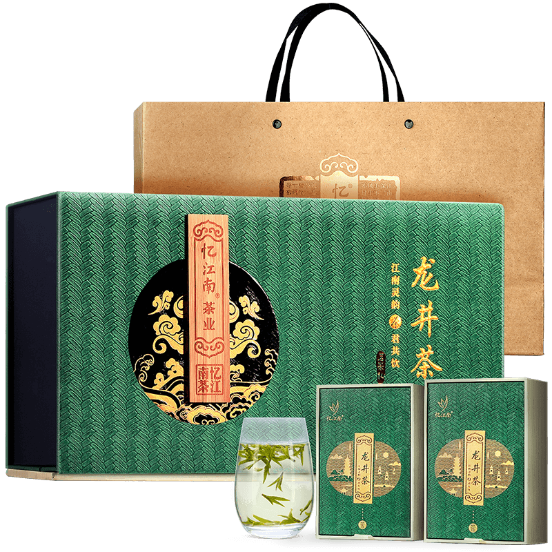 忆江南 明前特级龙井新茶节日礼品新茶春茶绿茶礼盒送礼送长辈 臻美礼盒龙井茶200g