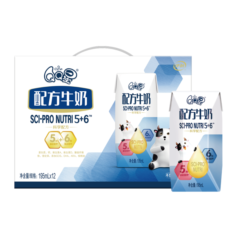 伊利QQ星儿童配方牛奶195ml*12高清大图