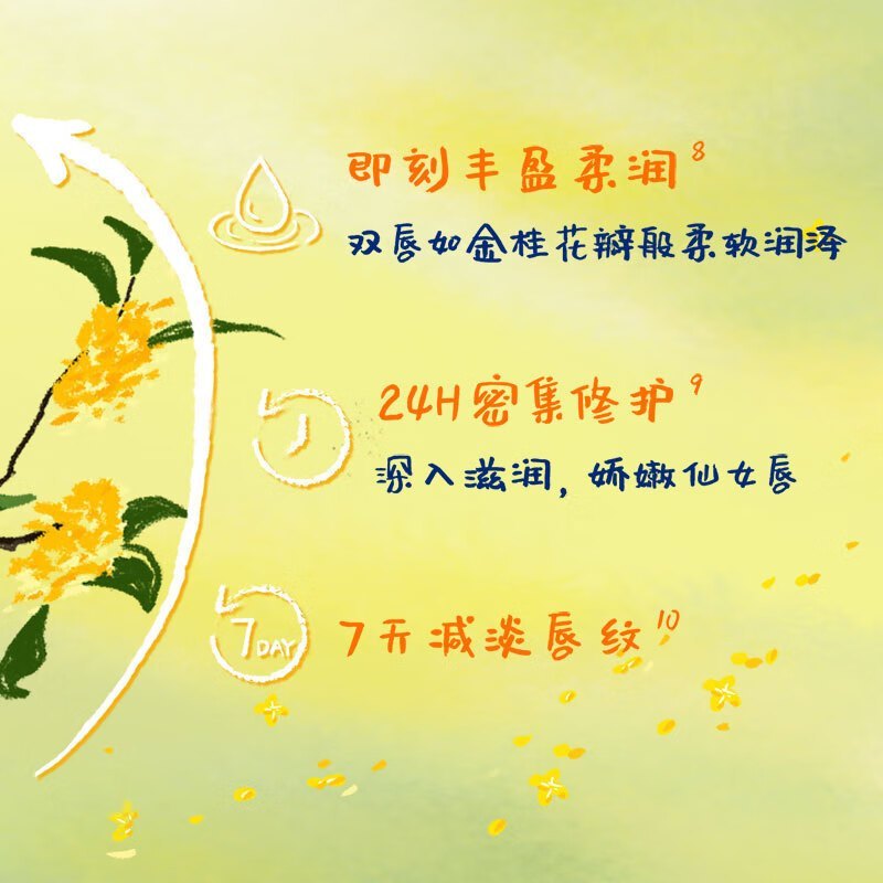 凡士林润唇膏7g月下金桂桂花香 唇膜润唇晶冻保湿补水去