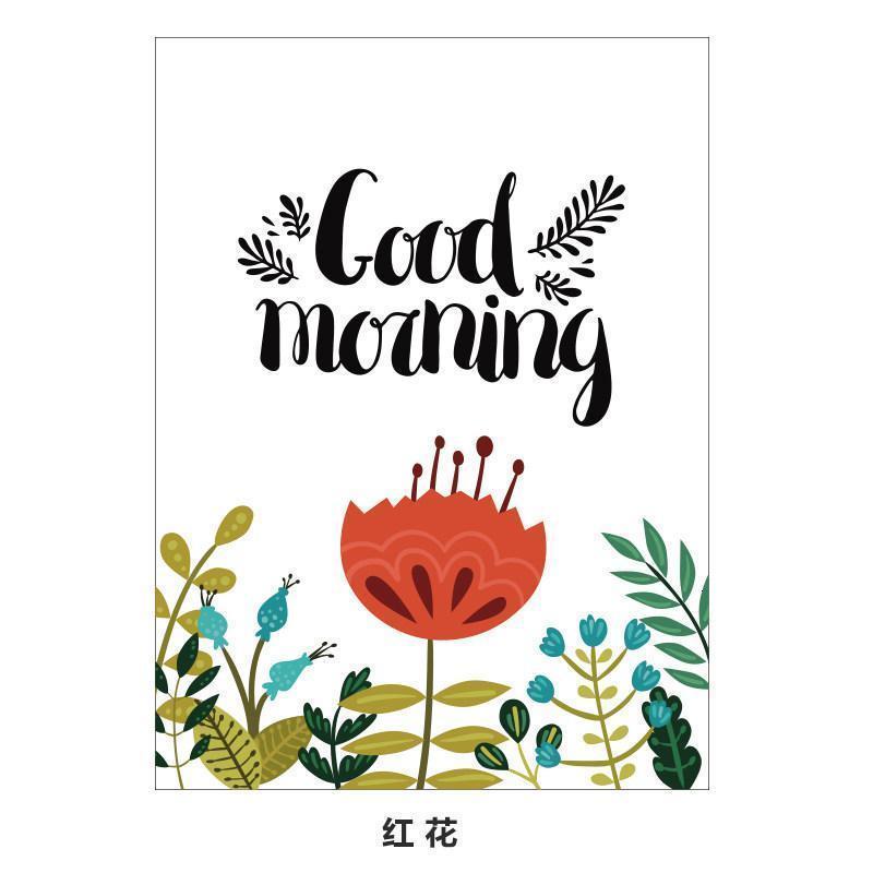 家柏饰(CORATED)帘装饰风水粗麻布艺厨房卧室隔断帘半挂帘家用日式北欧田园挂帘 红花 90cm*120cm对开送杆