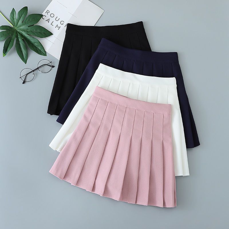 黑色s百褶裙没内衬无打底超短裙松紧高腰走光小短裙不带安全裤半身