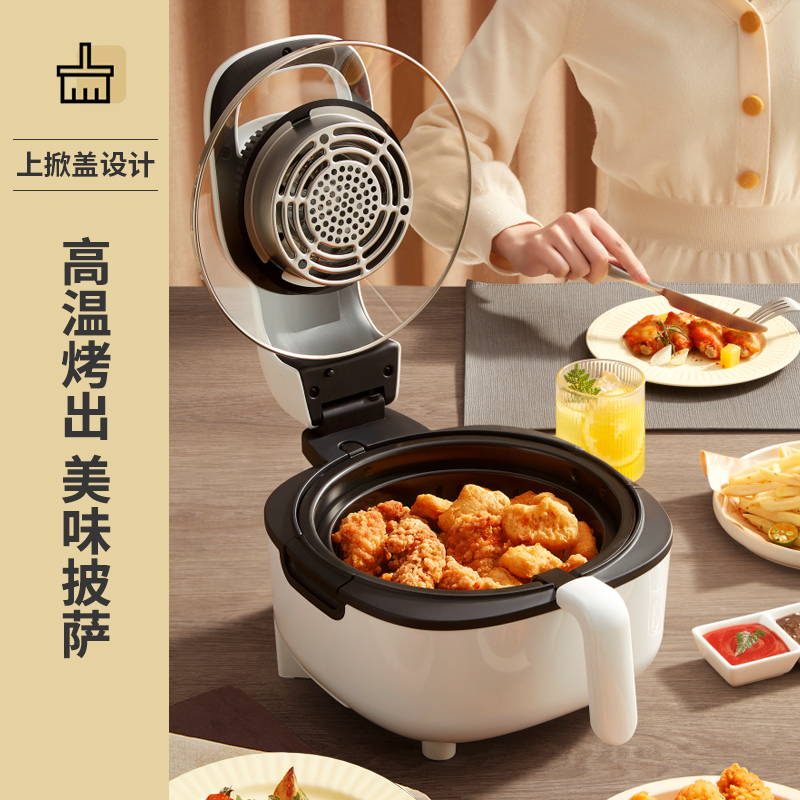 利仁KZ-J5000A空气炸锅家用大容量5L多功能锅电炸锅煎炸锅薯条机360°循环加热按钮调节高清大图