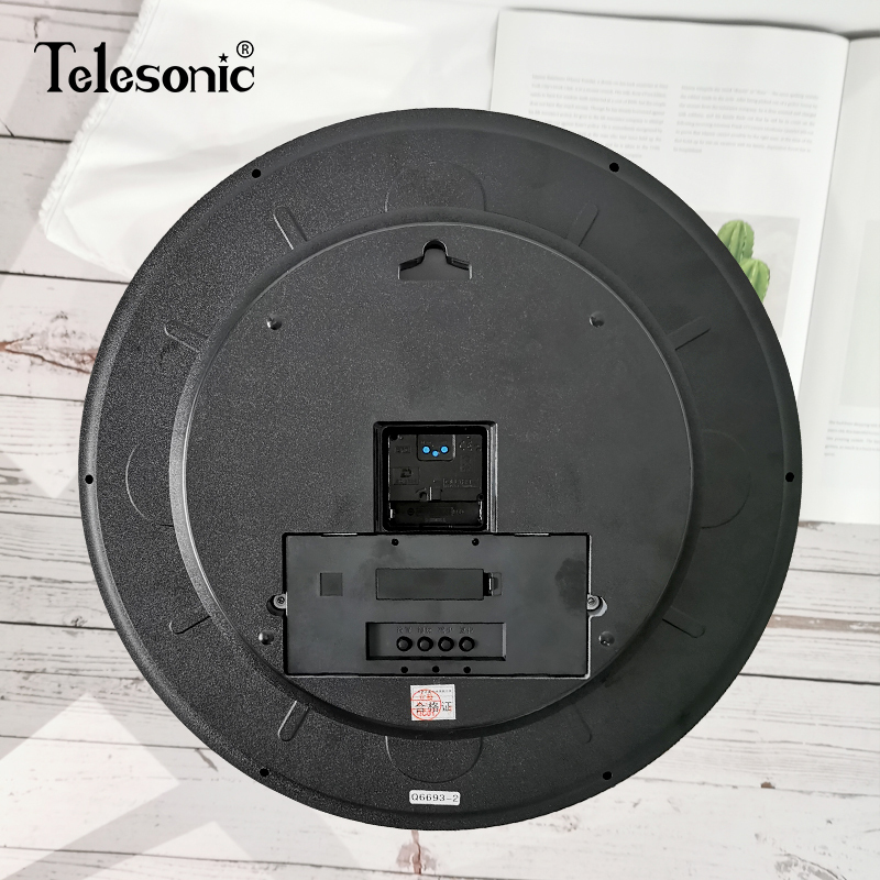 天王星( Telesonic)电波钟大尺寸客厅餐厅挂钟日历静音挂表圆形现代居家简约钟表时尚大气装饰壁挂钟