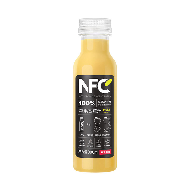 农夫山泉100%NFC苹果香蕉混合果汁300ml*10礼盒分享装