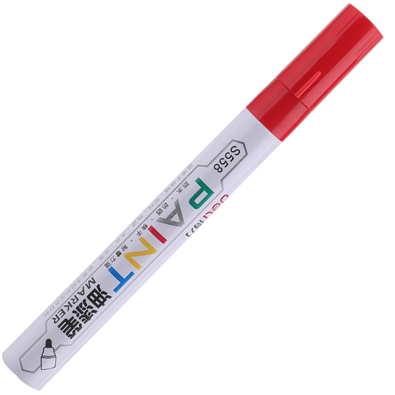 得力 油漆笔S558补漆笔记号笔轮胎笔签到笔相册涂鸦笔4只装
