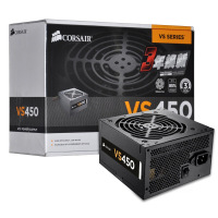 美商海盗船 VS450 额定450W 主动PFC 12CM静音风扇台式机电脑电源