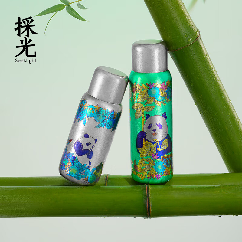 採光纯钛 焕金焖泡杯 380ml修竹·绿CBMP-0385高清大图