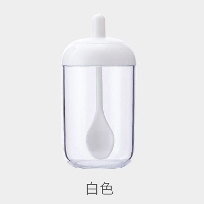 白色 防潮调料盒玻璃家用密封调味瓶罐子盐罐厨房糖味精瓶罐刷油壶套装