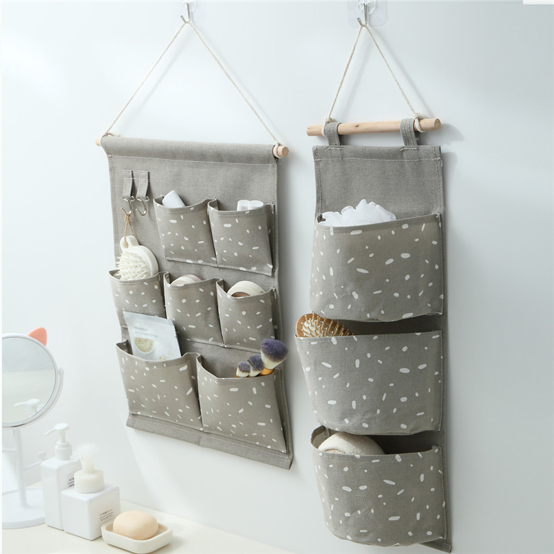墙上门后收纳袋挂袋墙挂式壁挂收纳小布袋床头置物架手机储物袋子