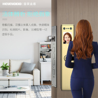 【限量】皇家金盾（HOJOJODO）R50人脸识别 指纹锁 智能锁家用防盗门锁 电子锁密码锁智能门锁智能家居门锁 香槟金
