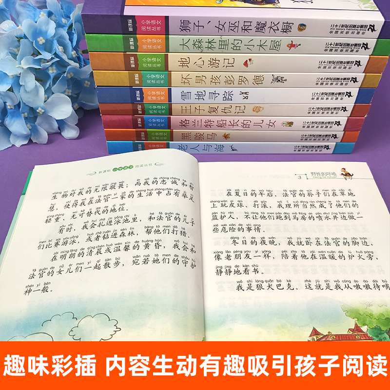 童年 [正版]小学语文阅读丛书注音版一二年级寒假暑假国学经典早教幼儿启蒙书带拼音地心游记克雷洛夫寓言大林和小林木偶奇遇记高清大图