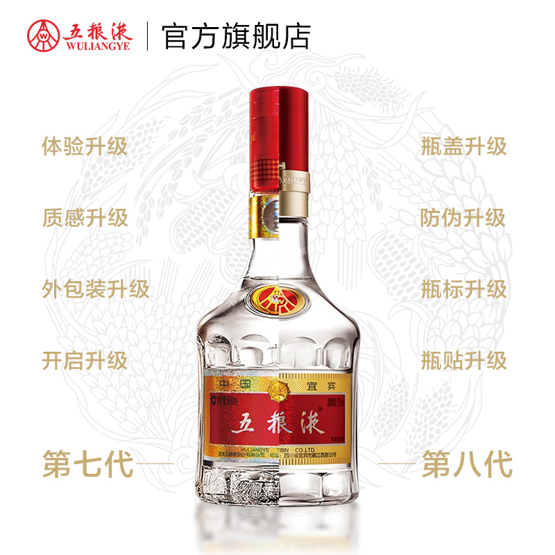 [酒厂直营]第八代五粮液52度500ml*6瓶整箱浓香型白酒普五礼宴高清大图